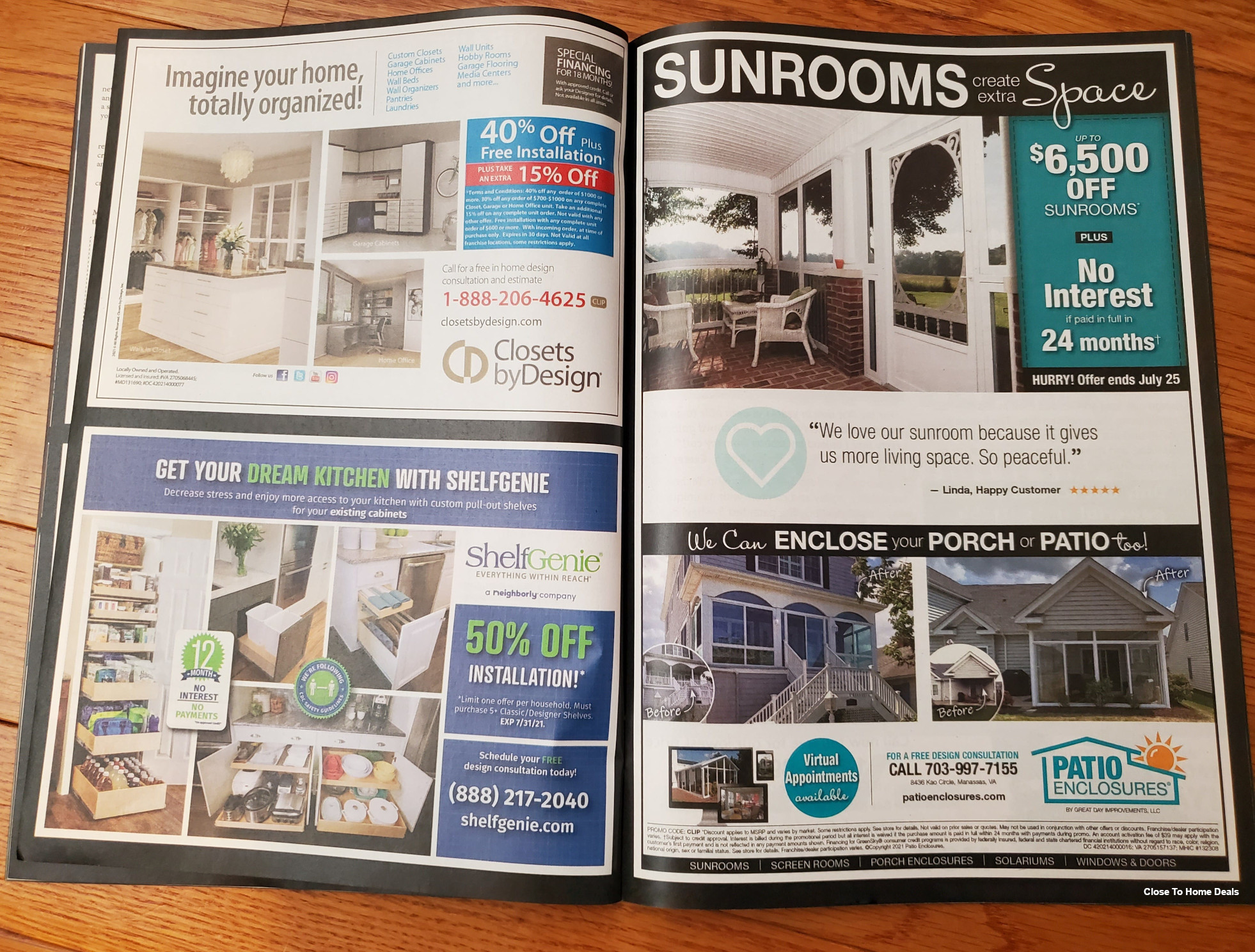 Close to home deals magazine spread 3